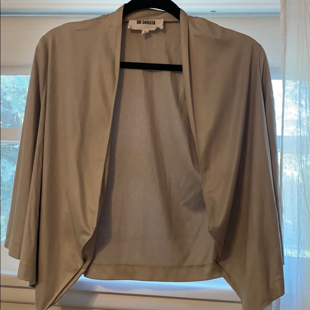 Bb Dakota Grey Sweater Blazer